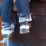 Snowy boots