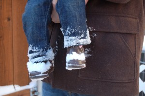 Snowy boots