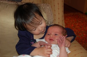 Being a sweet big cousin
