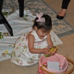 Checking out the Easter basket