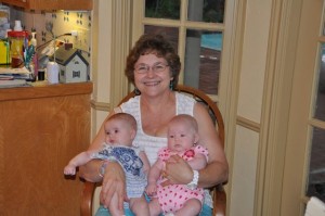 Mamaw and her youngest grandbabies, Vivian (left) and Olive (right)