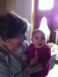 Playing with Great Aunt Sandra