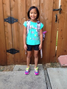 Elise on her first day of second grade