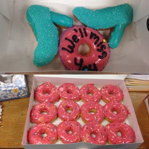 More donuts from the Deaf Ed department to say farewell and happy birthday